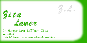 zita lamer business card